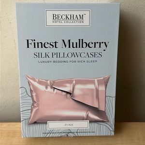 100% Mulberry Silk Pink Standard Pillowcases - Package of Two